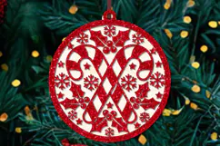 Christmas Snowflake Ornament Laser Cut SVG Product Image 2