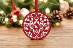 Christmas Snowflake Ornament Laser Cut SVG Product Image 3