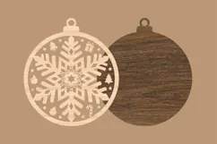 Christmas Snowflake Ornament SVG Product Image 2