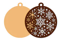 Christmas Snowflake Ornament SVG File, Laser Cut Glowforge Product Image 2