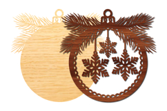 Christmas Snowflake Ornament SVG Laser Cut Product Image 2
