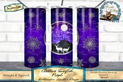 This is Christmas glitter snowflake tumbler wrap design. featuring a purple Ombre. Sized for 20oz skinny tumblers. 