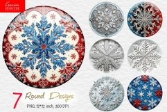 3d Winter Christmas Snowflakes|Round Shape Christmas Design Product Image 1