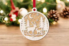 Christmas Snowflake Tree Ornament Laser Cut SVG Product Image 3
