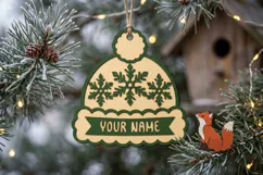 Christmas Snowflake Winter Hat SVG, Ornament Laser Cut Product Image 2