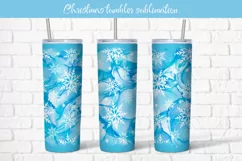 Christmas tumbler sublimation alcohol ink wrap 20 oz Product Image 1