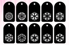 Christmas Snowflakes Gift Tags Template. Christmas Tags SVG Product Image 2