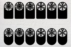 Christmas Snowflakes Gift Tags SVG . Christmas Tags Template Product Image 2