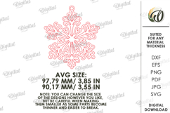 Christmas Snowflake Ornament Laser Cut. Christmas Decor SVG Product Image 2