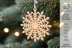 Christmas Snowflake Ornaments Bundle Lasercut. Christmas SVG Product Image 12