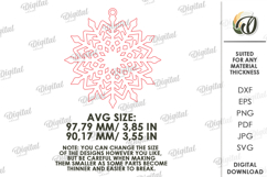 Christmas Snowflake Ornament Laser Cut. Christmas Decor SVG Product Image 2