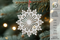 Christmas Snowflake Ornaments Bundle Lasercut. Christmas SVG Product Image 5