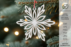 Christmas Snowflake Ornaments Bundle Lasercut. Christmas SVG Product Image 7