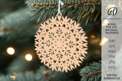 Christmas Snowflake Ornaments Bundle Lasercut. Christmas SVG Product Image 8