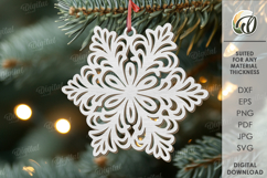 Christmas Snowflake Ornaments Bundle Lasercut. Christmas SVG Product Image 9
