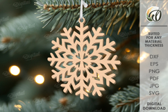 Christmas Snowflake Ornaments Bundle Lasercut. Christmas SVG Product Image 10