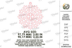 Christmas Snowflake Ornament Laser Cut. Christmas Decor SVG Product Image 2