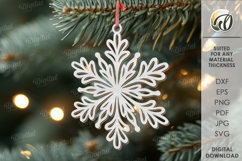 Christmas Snowflake Ornaments Bundle Lasercut. Christmas SVG Product Image 11