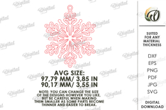 Christmas Snowflake Ornament Laser Cut. Christmas Decor SVG Product Image 2