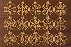 Christmas Snowflakes Ornament svg, Christmas Decor Laser Cut Product Image 1