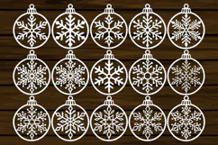 Christmas Snowflakes Ornament svg, Christmas Decor Laser Cut Product Image 2