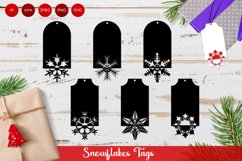 Christmas Snowflakes Gift Tags Set Papercut Product Image 1