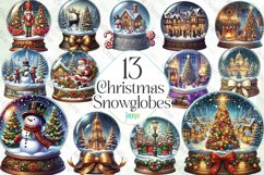 Christmas Snowglobes Sublimation Clipart Product Image 1