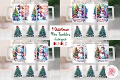 Christmas Snowman Vibes 40 oz Tumbler Wrap Sublimation Png
