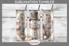 Christmas Snowman v5 Tumbler Sublimation 20 oz Skinny Product Image 1