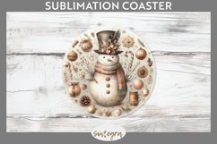 Christmas Snowman v7 Round Coaster Sublimation Product Image 1
