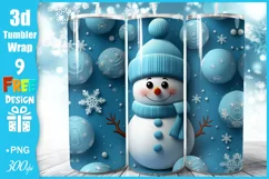 3D Tumbler Wrap,3D Christmas,3D Christmas Tumbler,Christmas Scene,Christmas,3D Snowman,Snowman,Winter Scene,Christmas Snowman