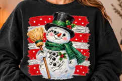 Christmas Snowman Brushstroke Clipart Product Image 2