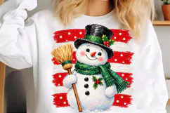 Christmas Snowman Brushstroke Clipart Product Image 5