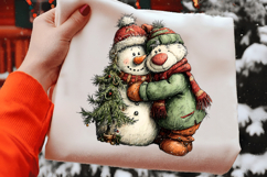 Christmas Snowman Clipart Sublimation Product Image 2