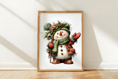 Christmas Snowman Clipart Sublimation Product Image 3