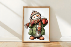 Christmas Snowman Clipart Sublimation Product Image 3