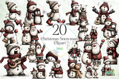 Christmas Snowman Clipart Sublimation Product Image 1