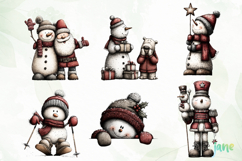 Christmas Snowman Clipart Sublimation Product Image 6