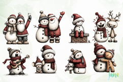 Christmas Snowman Clipart Sublimation Product Image 8