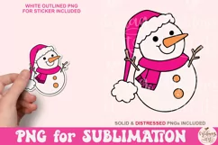 Cute Christmas Snowman png, Funny Christmas Snowman Png Product Image 1