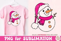 Cute Christmas Snowman png, Funny Christmas Snowman Png Product Image 2