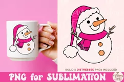 Cute Christmas Snowman png, Funny Christmas Snowman Png Product Image 3