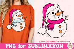 Cute Christmas Snowman png, Funny Christmas Snowman Png Product Image 4