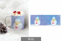 Snowman Wearing a Shawl for Mug Sublimation Product Image 1