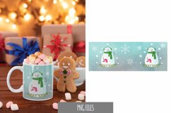 Snowman Wearing a Green Shawl Sublimation Product Image 1
