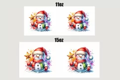 Christmas Mug Wrap For 11 oz and 15 oz, 3d Mug, Christmas Snowman Png