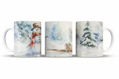 Christmas Mug Wrap Sublimation Designs, Christmas Tree Mug, Christmas Png
