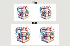 Christmas Mug Wrap For 11 oz and 15 oz, 3d Mug, Christmas Snowman Png