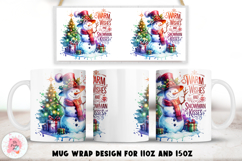 Christmas Mug Wrap For 11 oz and 15 oz, 3d Mug, Christmas Cozy Vibes Png