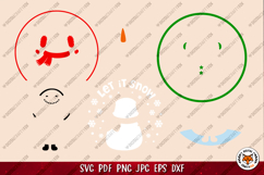 Christmas Round Sign Bundle SVG, Snowman Door Sign Product Image 15